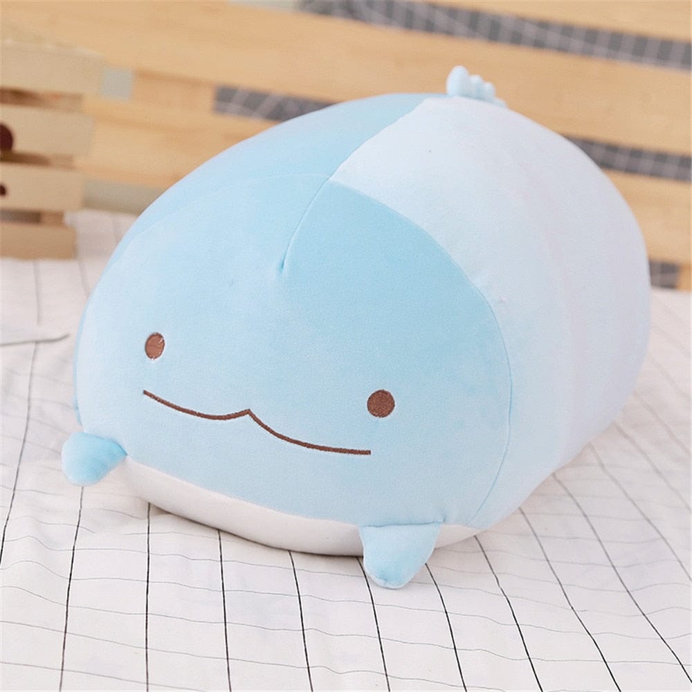 ライトブルーのスクイッシュマロクジラぬいぐるみ、20cm