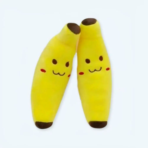 ぬいぐるみバナナ笑顔の黄色い果物柔らかい抱きしめ子供The Plush Company