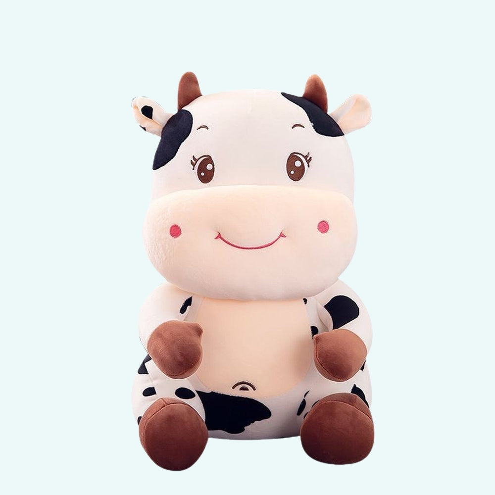 刺繍入りベビー牛ぬいぐるみ - The Plush Company