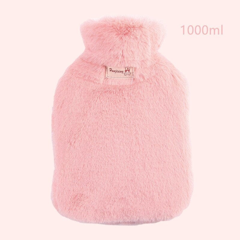 ピンクのふわふわぬいぐるみ湯たんぽ / 1リットル