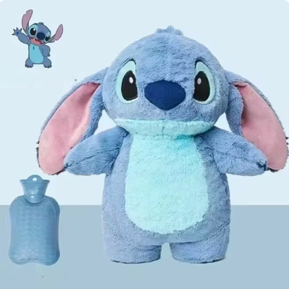 La compagnie de la peluche のソフト スティッチまたはエンジェル ブルーの湯たんぽぬいぐるみ