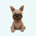 柔らかいかぎ針編みのブルドッグのぬいぐるみ、居心地の良い家のお供、The Plush Company