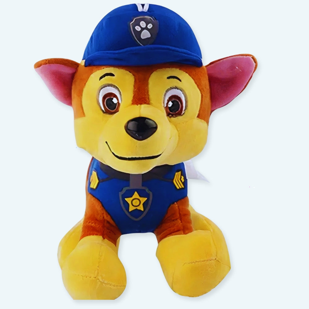 パウ・パトロールの子供用ソフト警察官ぬいぐるみ「チェイス・ザ・ソフト・ポリス・オフィサー」 - ザ・プラッシュ・カンパニー