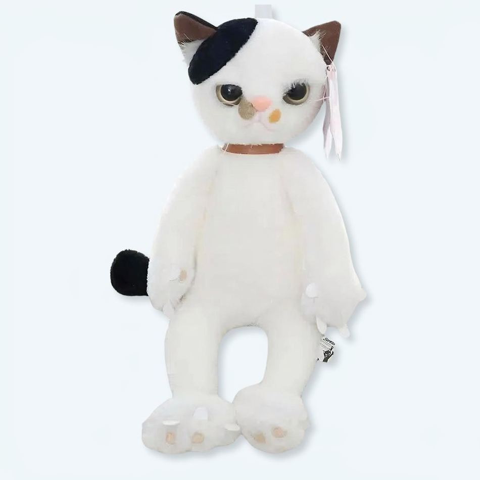 柔らかい白い猫のぬいぐるみ、自宅用のかわいい仲間、40cm、The Plush Company