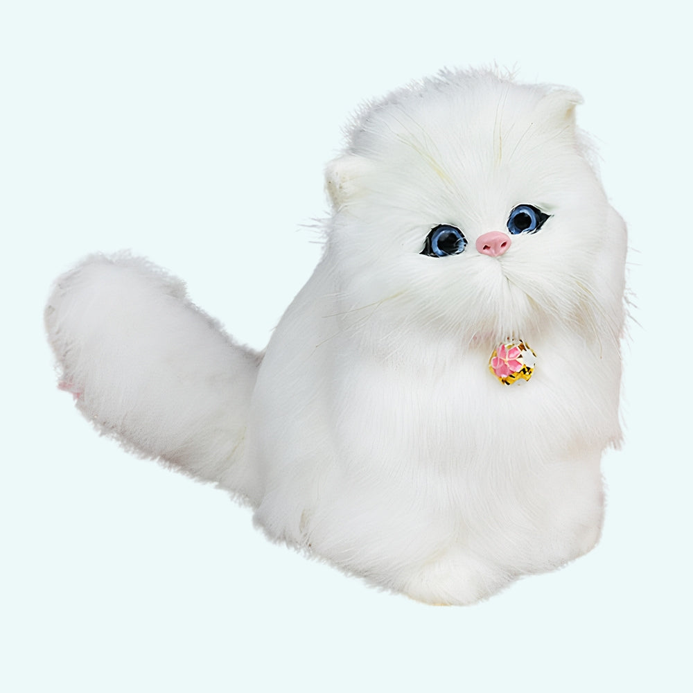 柔らかくて抱きしめたくなる白い猫のぬいぐるみ、子供部屋の装飾、The Plush Company