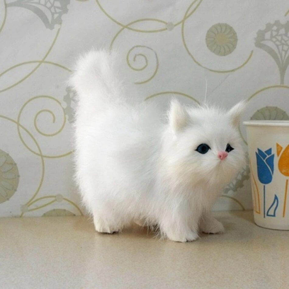 柔らかくて長毛の子供用ぬいぐるみ猫、抱きしめたくなる、モデル1、The Plush Company