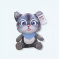 柔らかくて抱きしめたくなる灰色の猫のぬいぐるみ、かわいい漫画デザイン、The Plush Company