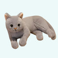 ぬいぐるみの灰色の猫、柔らかくてかわいい、抱きしめたくなるような、猫の世界、The Plush Company