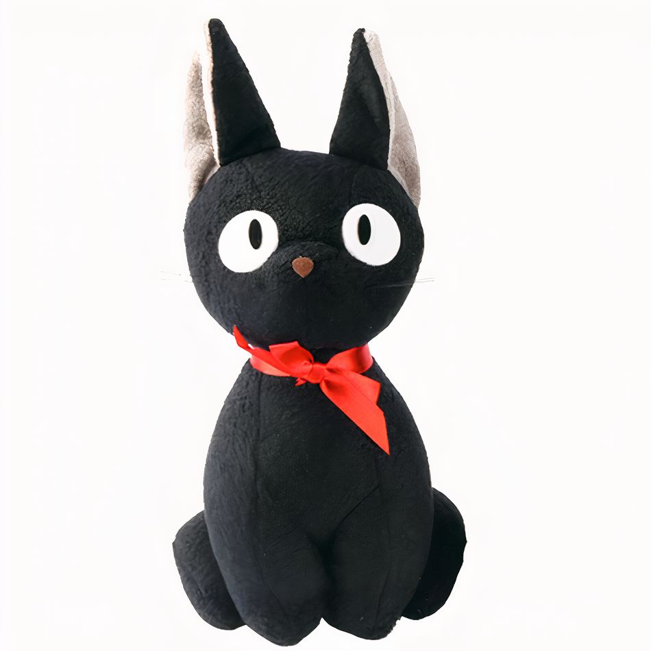 宮崎駿のジジ風の柔らかい黒猫のぬいぐるみ、サイズXS、The Plush Company