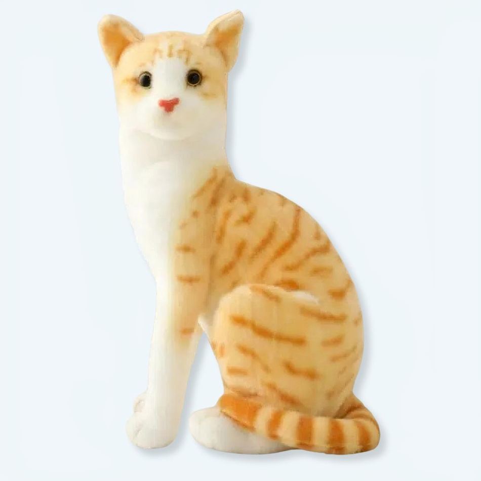柔らかいオレンジ色のトラ猫のぬいぐるみ、抱きしめたくなる、子供用、20cm、The Plush Company