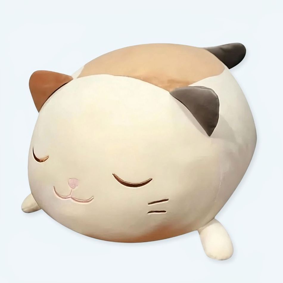 ぬいぐるみの猫の枕、夜に柔らかくて快適な子供の抱きしめ、The Plush Company