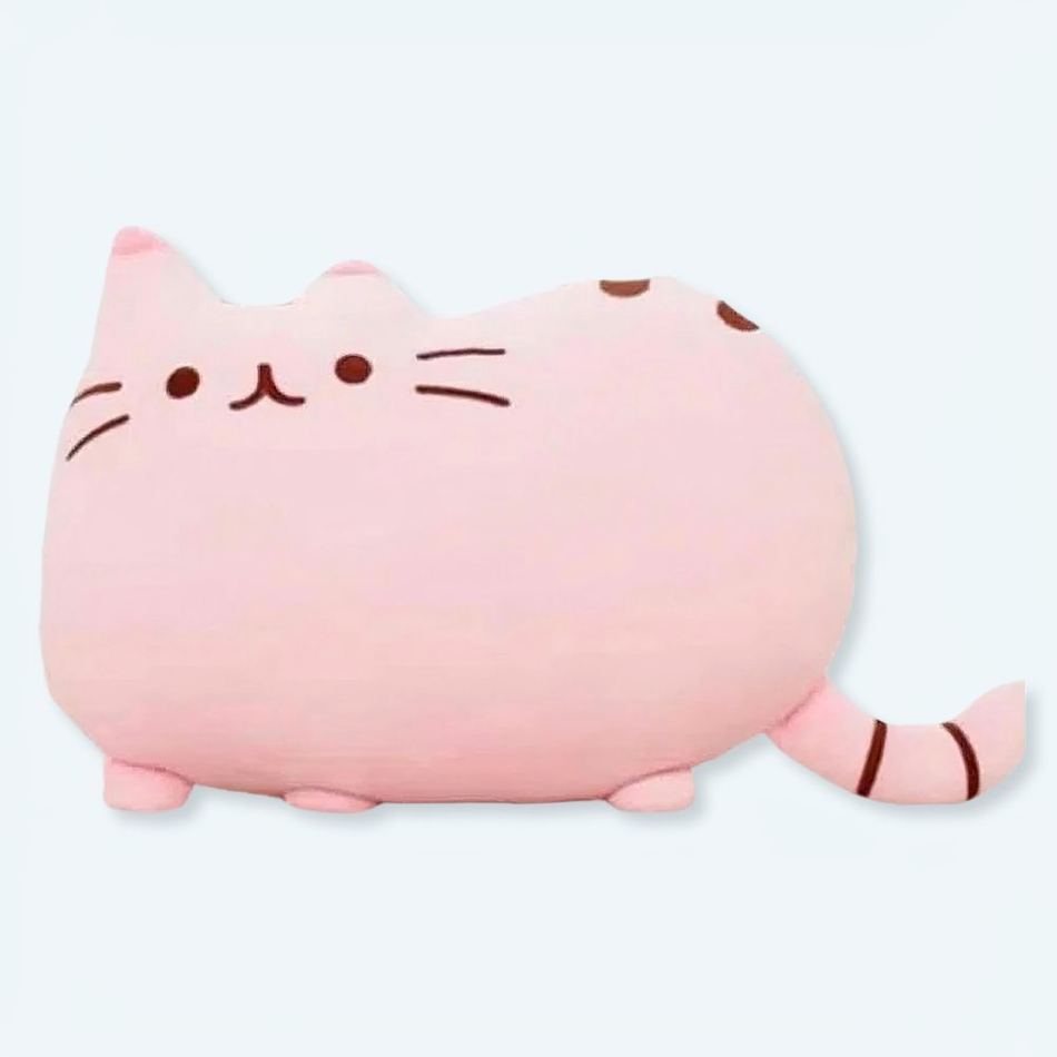 抱きしめたくなる愛らしいピンクのぬいぐるみ猫、ソフト、25cm、The Plush Company
