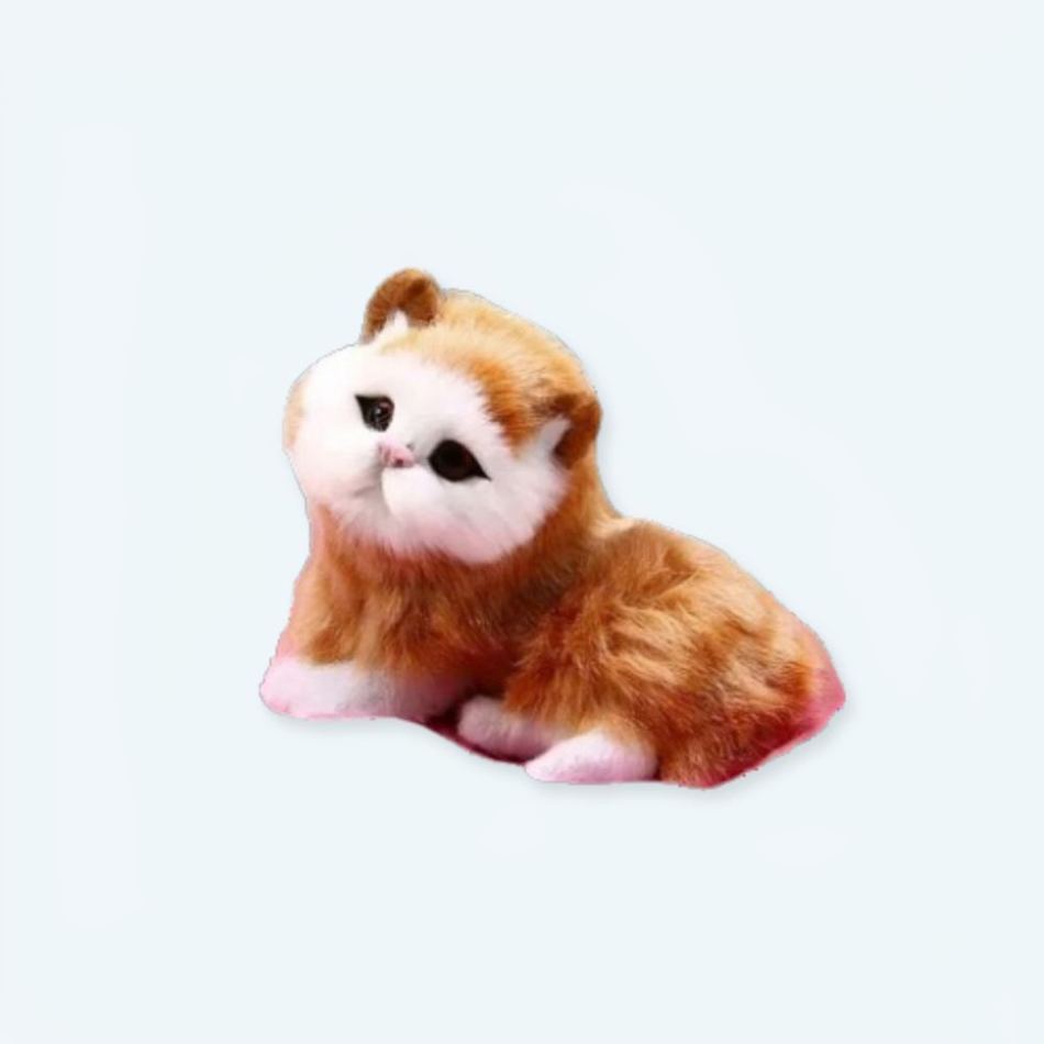 子供部屋にぴったりの、かわいい柔らかいオレンジ色の猫のぬいぐるみ - The Plush Company