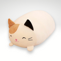 ハッピーなツートンカラーのスクイシュマロ猫のぬいぐるみ