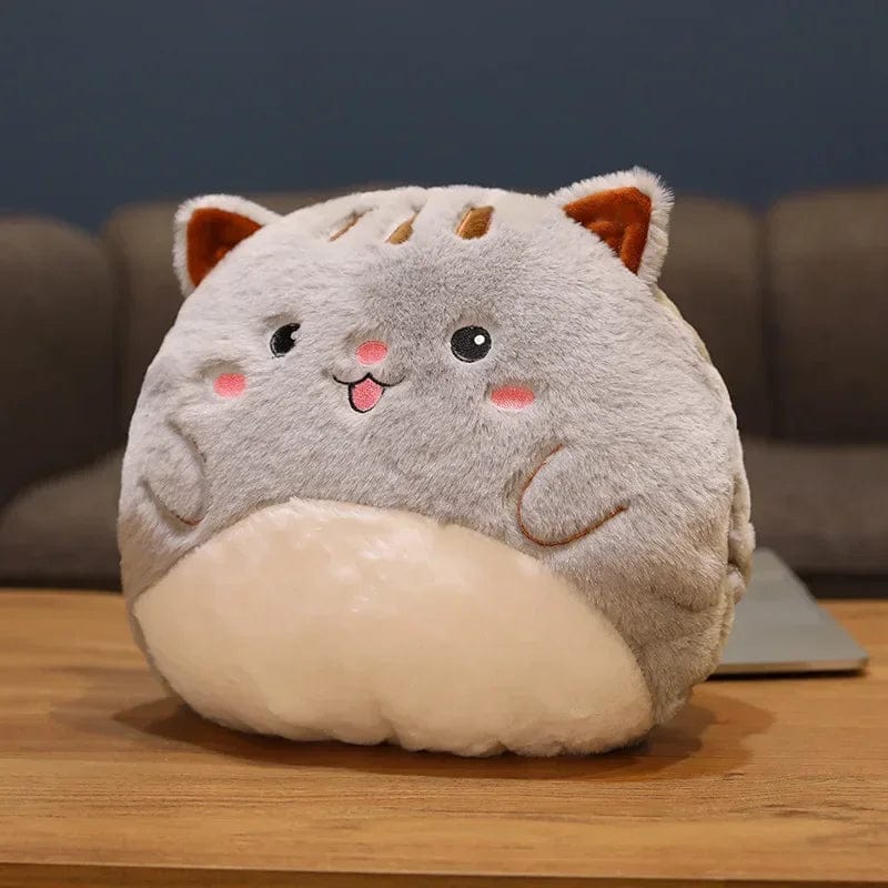 元気いっぱいのスクイシュマロ猫のぬいぐるみハンドウォーマー