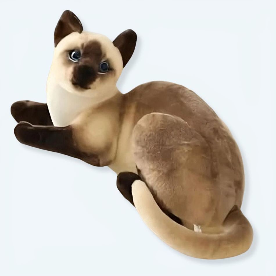 柔らかいグレーのトラ猫のぬいぐるみ、抱きしめたくなるペット、20cm、The Plush Company
