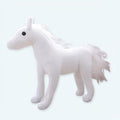 夢見る子供たちのための柔らかくて抱きしめやすい白い馬のぬいぐるみ、40cm、The Plush Company