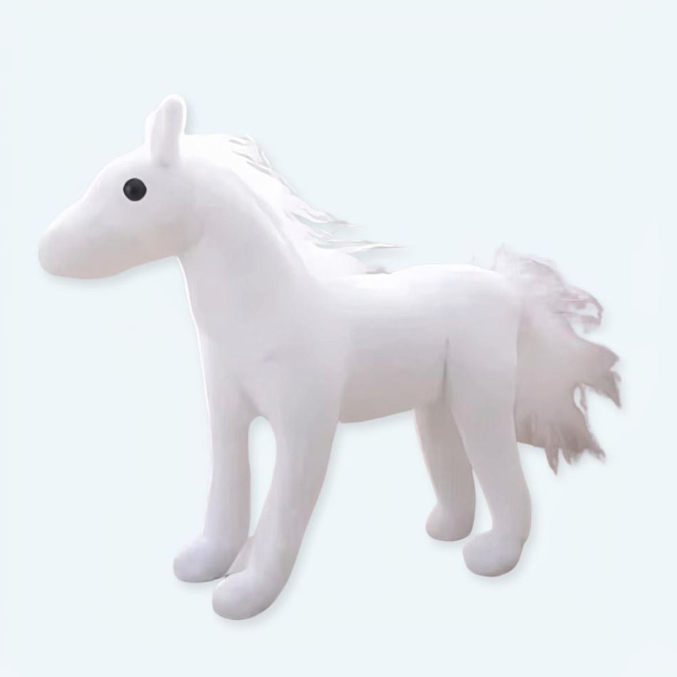 夢見る子供たちのための柔らかくて抱きしめやすい白い馬のぬいぐるみ、40cm、The Plush Company