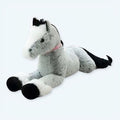 お子様の夢の寝室にぴったりの、柔らかなブルーグレーのぬいぐるみ馬 - The Plush Company
