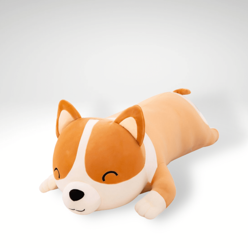 オレンジ色のコーギー犬のぬいぐるみ、60cm