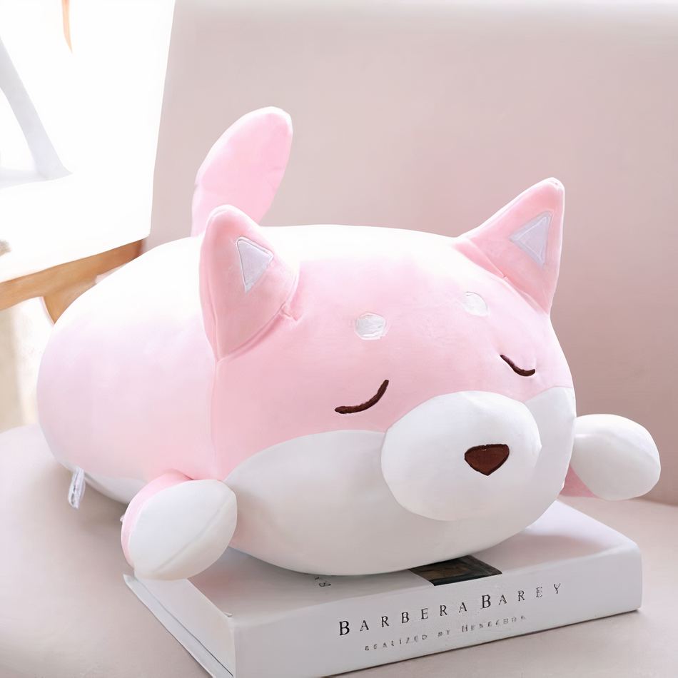 柔らかいピンクのかわいい犬のぬいぐるみ、子供が抱きしめて眠れるように、55cm The Plush Company