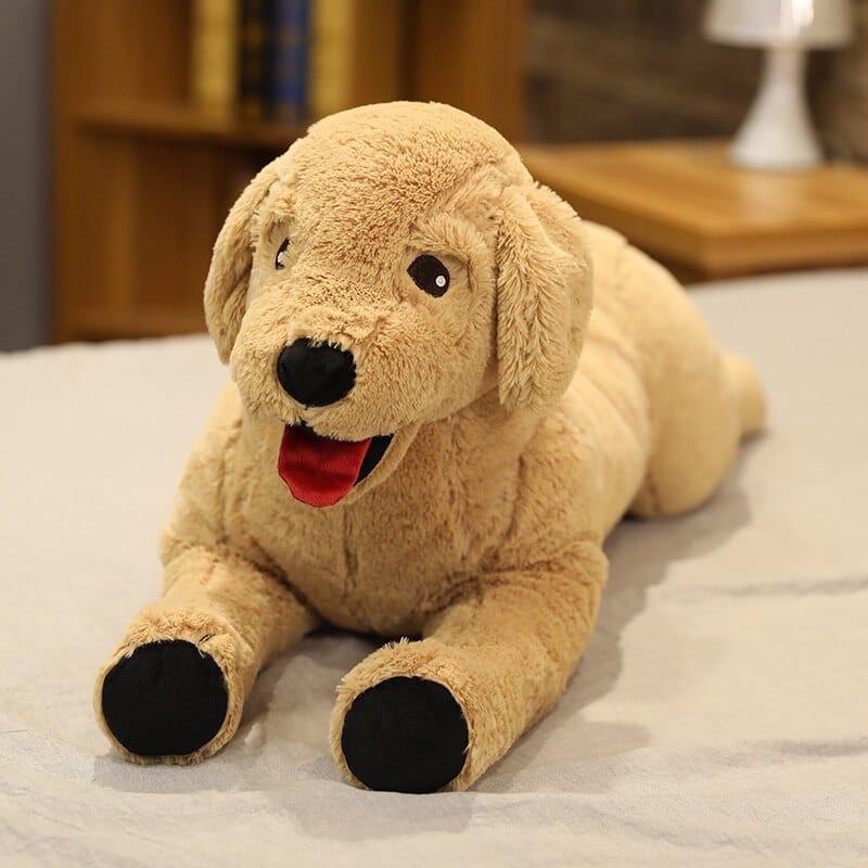 茶色のラブラドール犬のぬいぐるみ 35cm