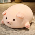 幸せに横たわる豚のぬいぐるみ 75cm