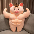 55cm ブラウンボディビルダー豚ぬいぐるみ