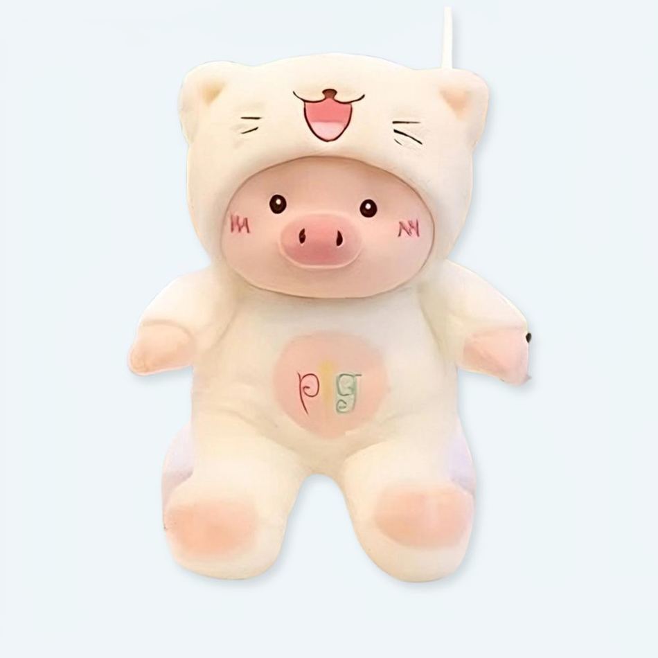 かわいい柔らかい豚猫のぬいぐるみ、子供用、30cm、The Plush Company