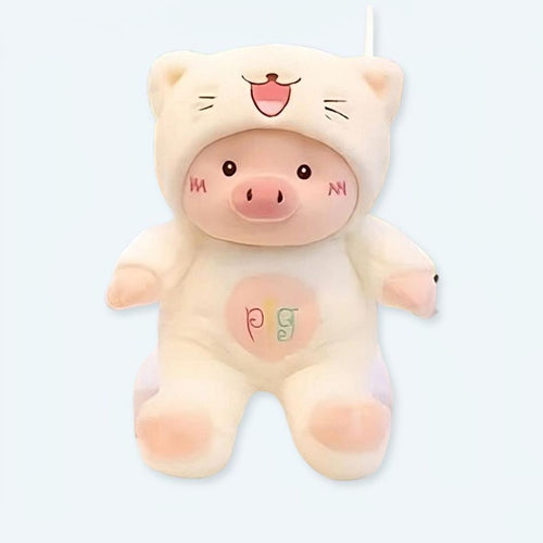 かわいい柔らかい豚猫のぬいぐるみ、子供用、30cm、The Plush Company