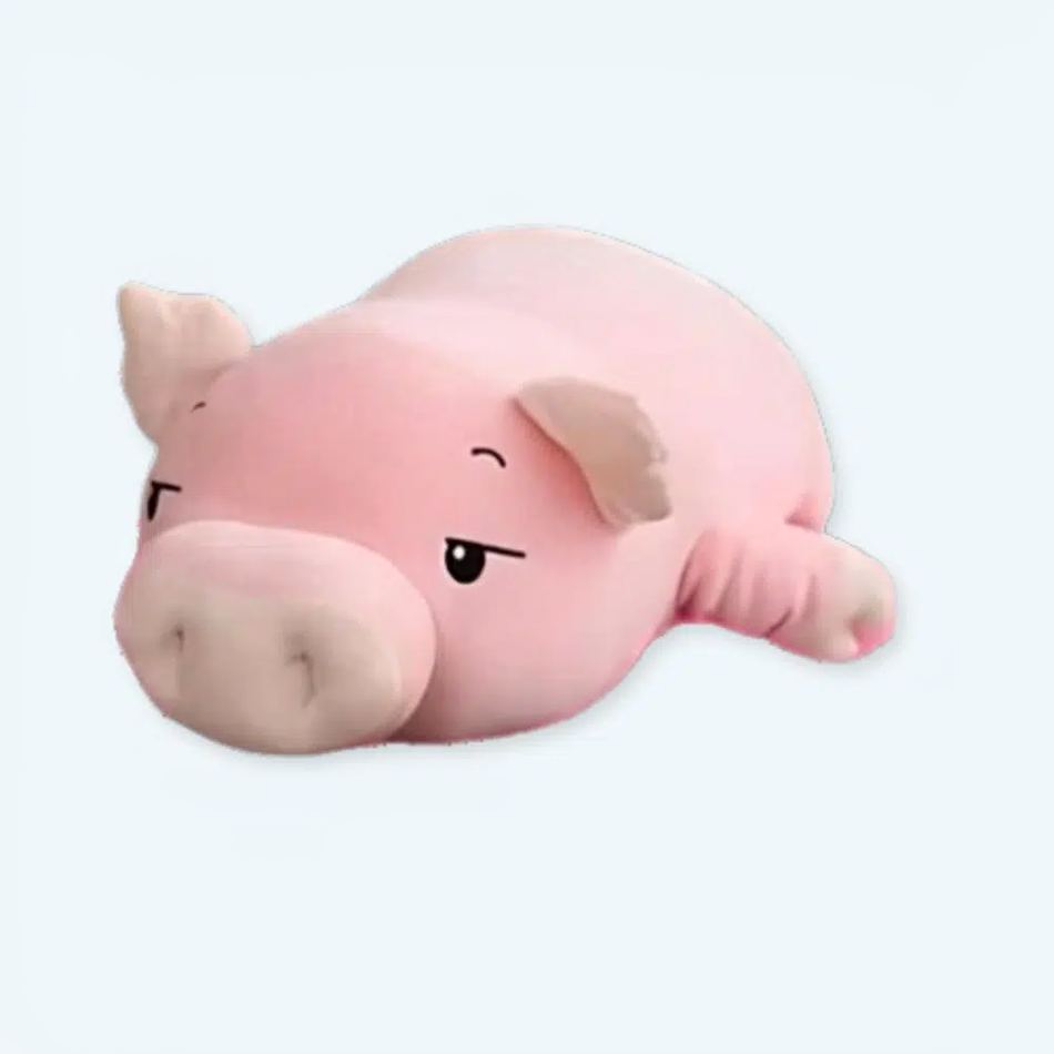柔らかいピンクの豚のぬいぐるみ、眠っている夢見心地の子供、40cm、The Plush Company