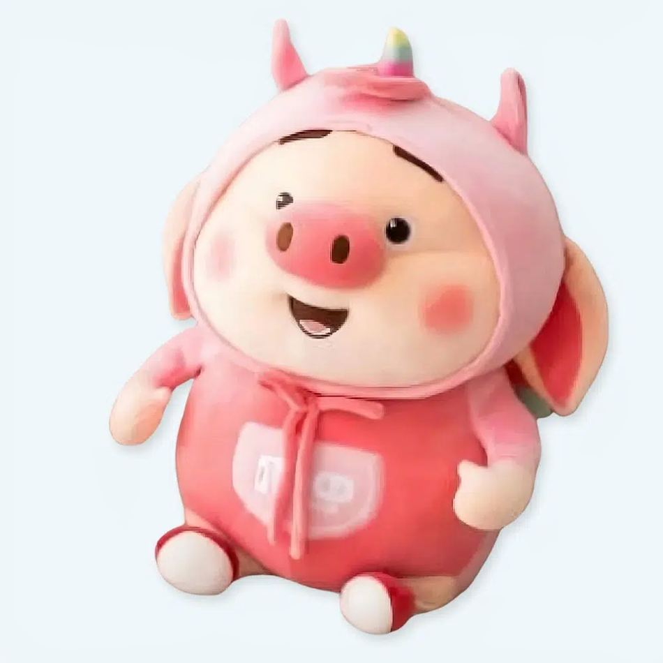 柔らかくてかわいい、かわいいピンクのブタのぬいぐるみ、子供用、25cm、The Plush Company
