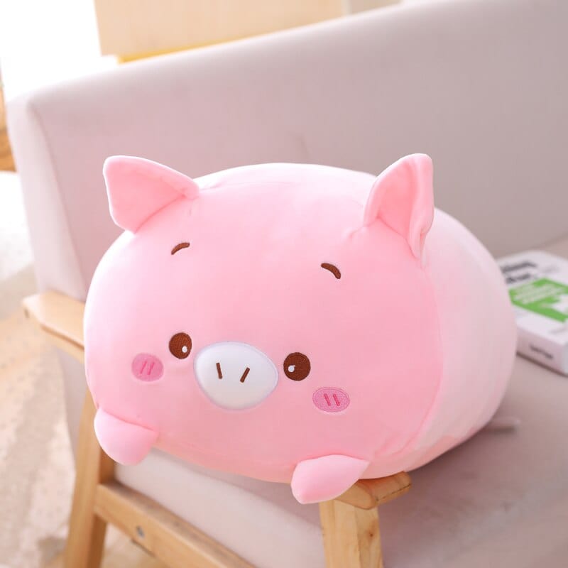 ピンクのスクイシュマロ豚のぬいぐるみ、20cm