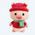 赤い服を着たぬいぐるみの豚、柔らかくて抱き心地が良い、25cm、子供用、The Plush Company