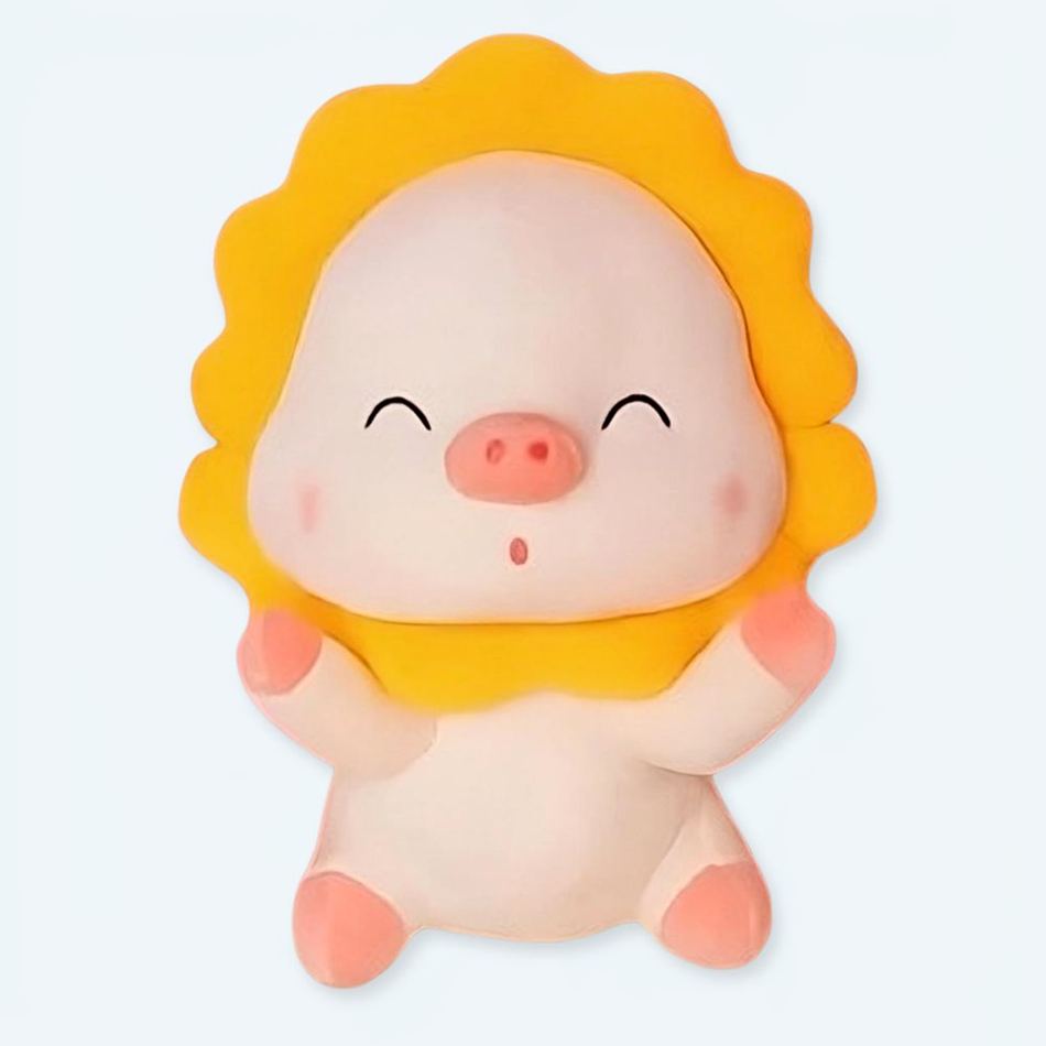 柔らかいぬいぐるみの豚のひまわり、子供用、かわいい庭のデザイン、73cm、The Plush Company