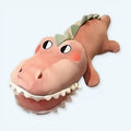 柔らかくて楽しい、子供部屋用のピンクのワニのぬいぐるみ、70cm、La Compagnie de la Peluche製