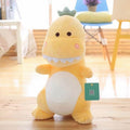 柔らかくて抱き心地の良い、子供用グリーン恐竜ぬいぐるみ（30cm / イエロー）。The Plush Company