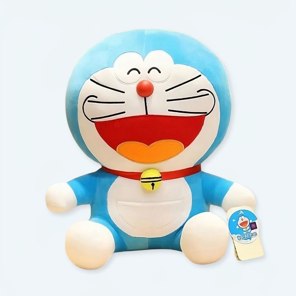 柔らかくて笑っているドラえもんのぬいぐるみ、子供部屋用、25cm、抱きしめたくなる、La Compagnie de la Peluche製