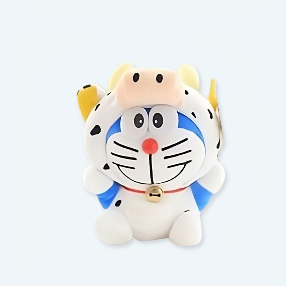 ドラえもんのぬいぐるみ牛、柔らかくて抱きしめたくなる、子供が楽しめる、The Plush Company