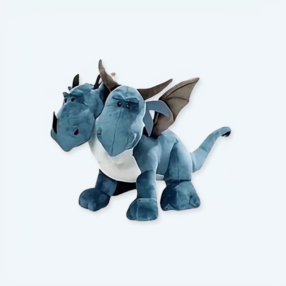 柔らかい双頭のファンタジードラゴンのぬいぐるみ（子供用、35cm）、The Plush Company