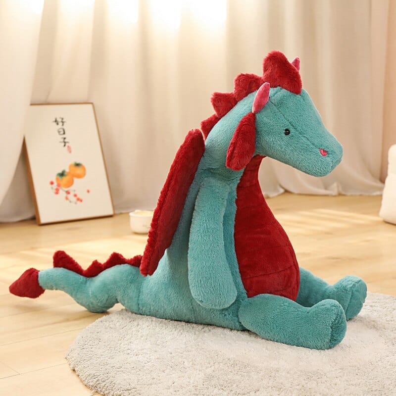 ふわふわドラゴンぬいぐるみ 30cm / グリーン