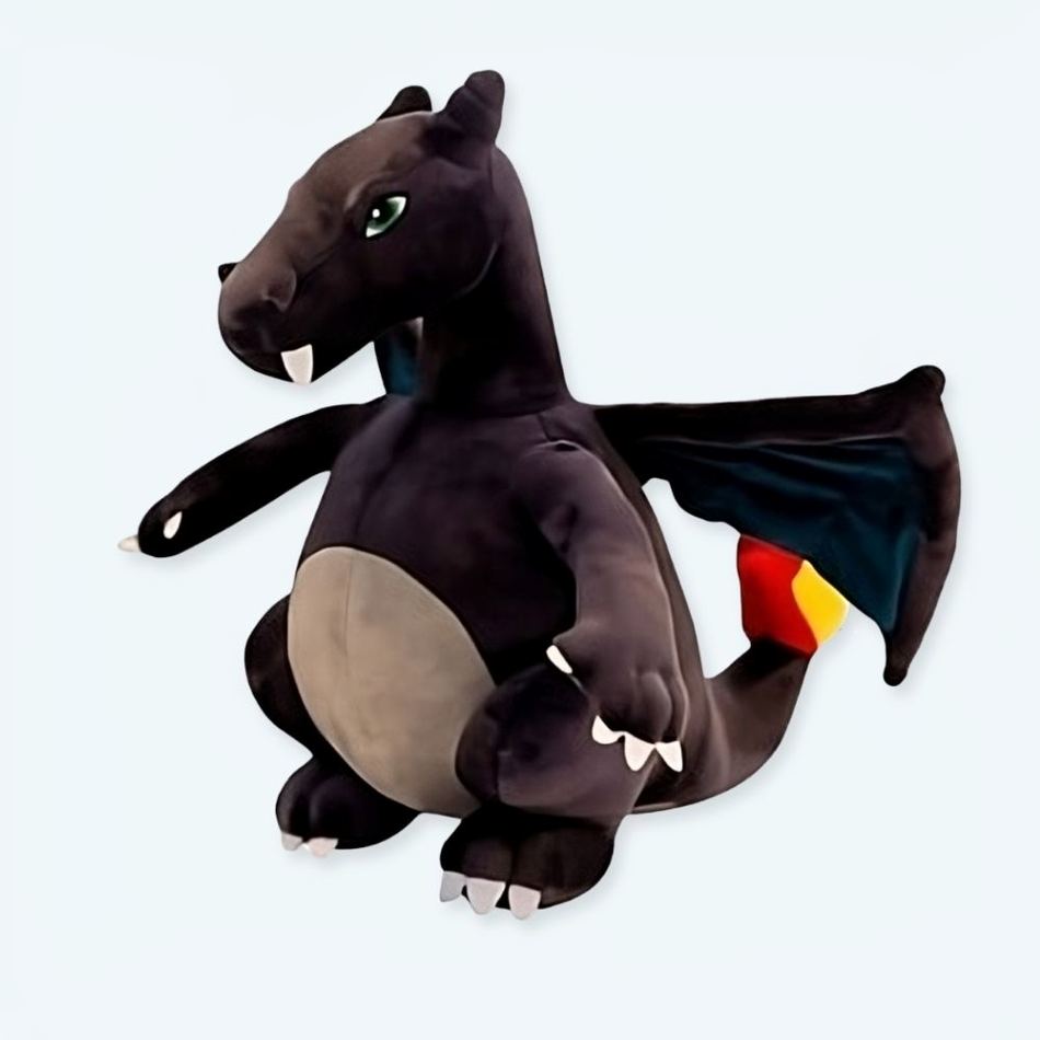 子供の冒険のための巨大な柔らかい黒ドラゴンのぬいぐるみ、30cm、The Plush Company