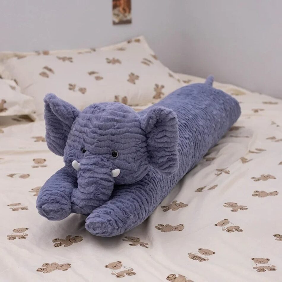 柔らかくて抱きしめたくなる象のぬいぐるみ（子供部屋用）、85cm / ブルー、The Plush Company