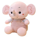 ブラウスを着たゾウのぬいぐるみ、23cm / ピンク