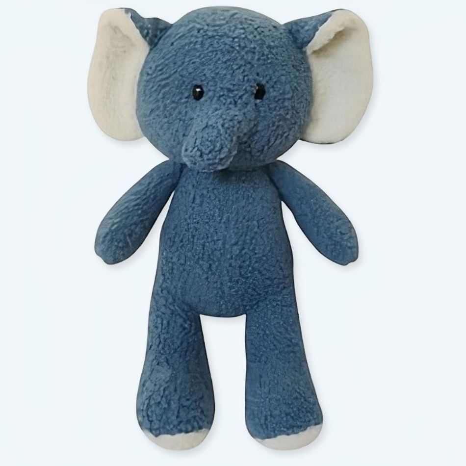 柔らかいグレーのぬいぐるみの象は、お子様の居心地の良いお部屋にぴったりです - The Plush Company