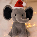 柔らかいクリスマスの象のぬいぐるみ、子供用、抱きしめたくなるグレー、The Plush Company