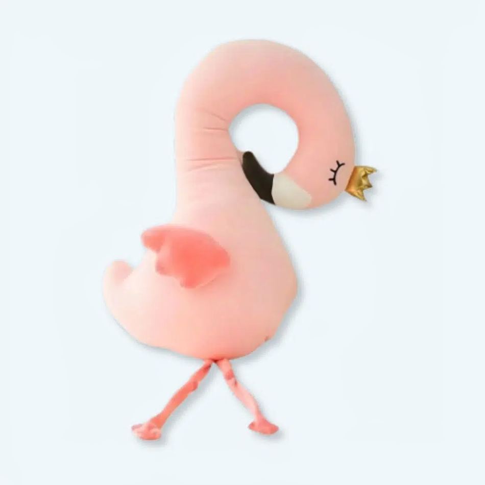 柔らかいライトピンクのフラミンゴのぬいぐるみの抱き枕の装飾 The Plush Company