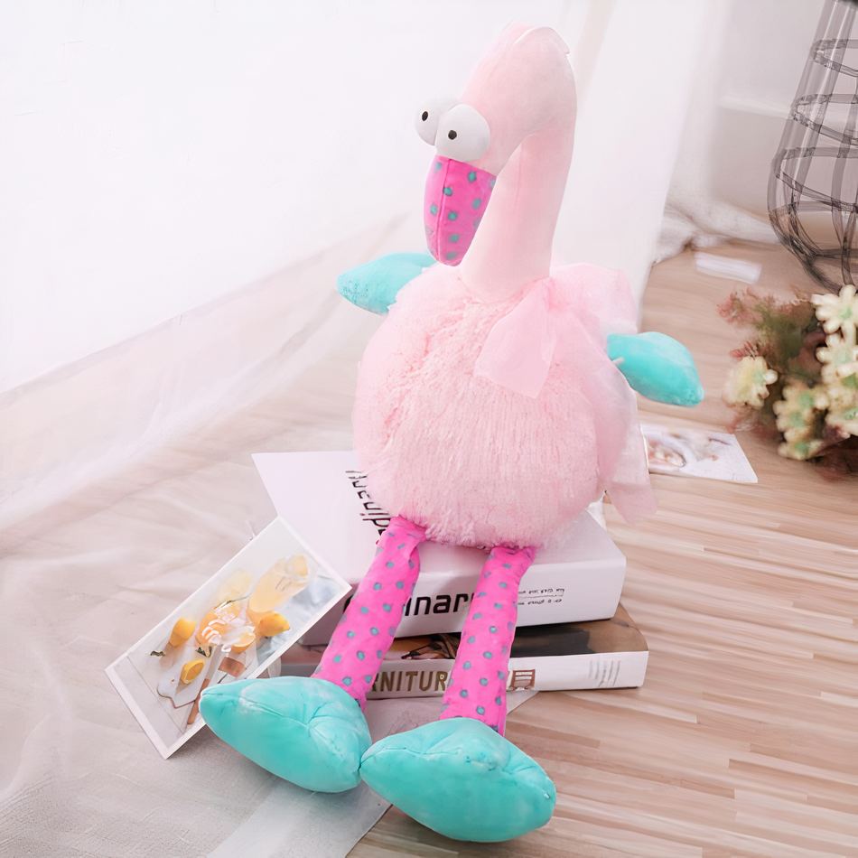 柔らかくて面白いピンクのフラミンゴのぬいぐるみ、子供部屋の装飾用、40cm、The Plush Company