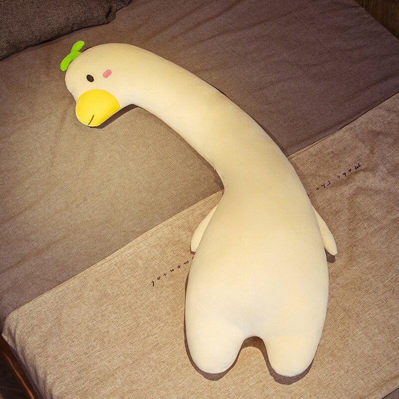 首の長い巨大なガチョウのぬいぐるみ、90cm / ホワイト