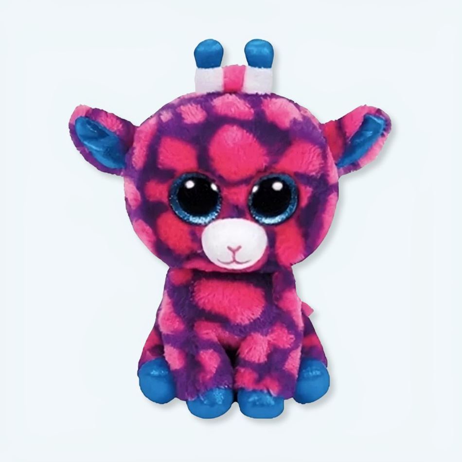 TY ピンクとブルーのキリンのぬいぐるみ、子供部屋用、柔らかい、The Plush Company